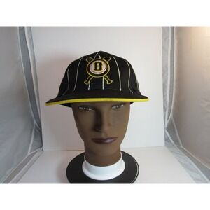 New York Hat Metro 22 Men's L/XL/XXL Black Yellow Pinstripe Baseball Cap